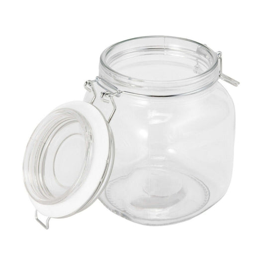 Food Preserving Jar 1L Airtight Clip Top Lid Glass Storage Jars