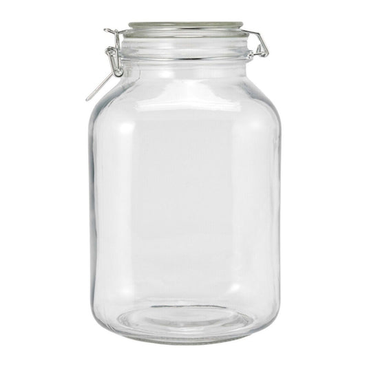 Food Preserving Jar 3L Airtight Clip Top Lid Glass Storage Jars
