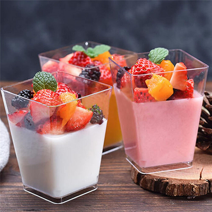 Dessert Cups Drink Wine Jelly  Clear Plastic Mousse Cake Catering Tumbler