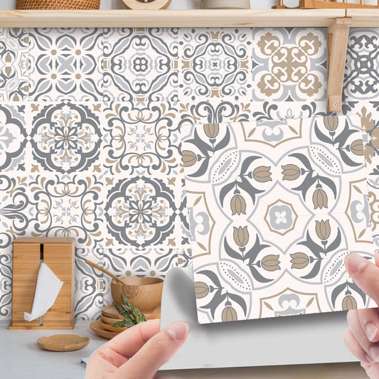 Bathroom Self-Adhesive Mosaic Kitchen Moroccan Style Wall Sticker 24pcs Tiles