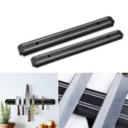 Wall Mount Holder Strip Utensil 2x Magnetic Knife Rack Magnet Shelf Kitchen Tool