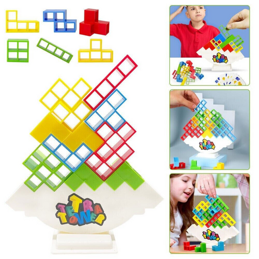 Team Toys Gifts For Kids & Adults Tetra Tower Balance Stacking Blocks Game