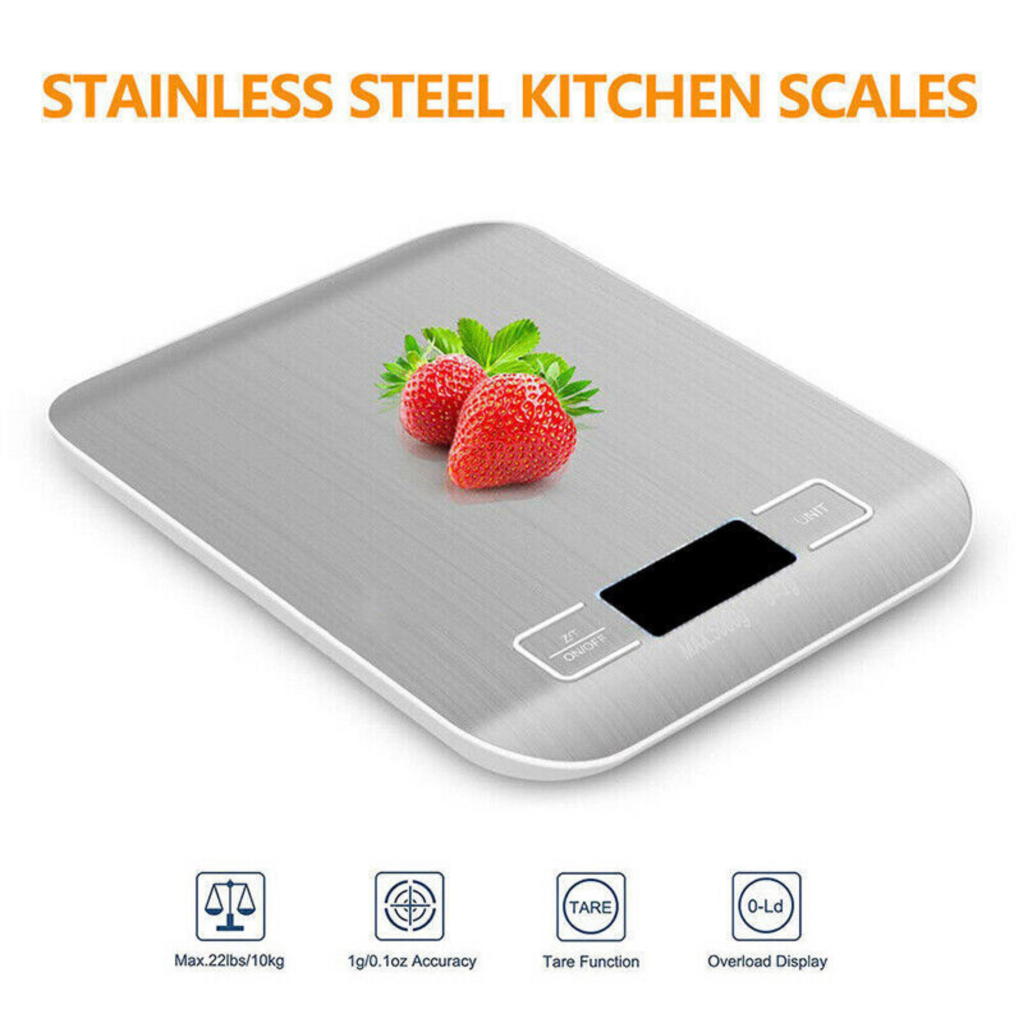 Digital Stainless Steel Kitchen Scale New 5kg 1g Electronic Postal Scales