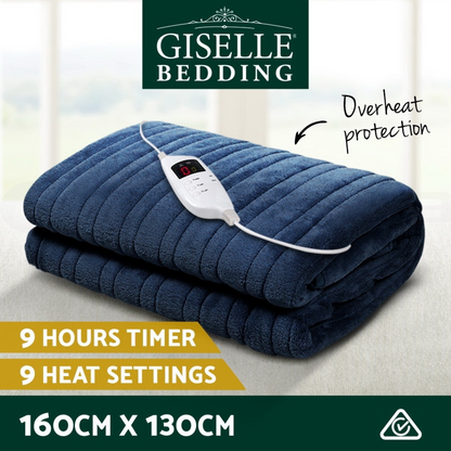 Heated Washable Fleece Giselle Electric Throw Rug Blanket Winter Warming Sofa