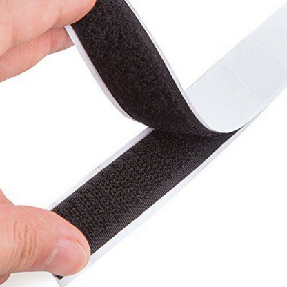 Black Fastener Tape Self Adhesive Hook And Loop Sticky Back