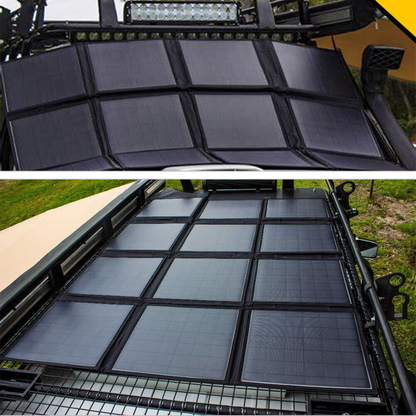 Folding Solar Panel Kit MOBI Solar Blanket 350W Mat Mono 12V Dual USB 5M Cable