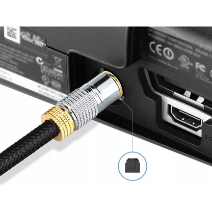 Gold Plated Fibre Cable Ultra Premium Optical OAC Digital Audio NEW