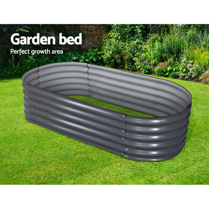 Galvanised Steel Raised Garden Beds Kit Greenfingers Garden Planter Oval