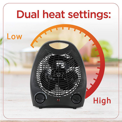 Electric Fan Heater 2000W Upright Adjustable Thermostat Room Floor Home