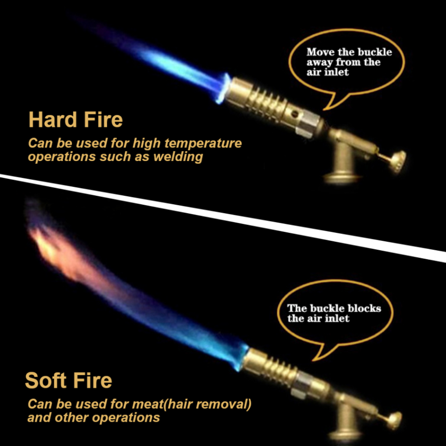 Welding Torch Kitchen Baking Flame Gun Burner Butane Gas Blow Torch Lighter