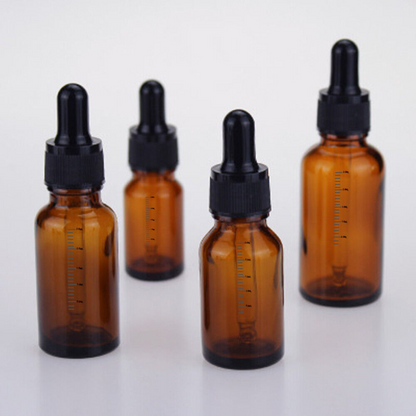 Pipette Essential Oils Bottle Amber Glass Liquid Dropper Reagent Eye