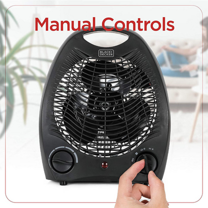 Electric Fan Heater 2000W Upright Adjustable Thermostat Room Floor Home