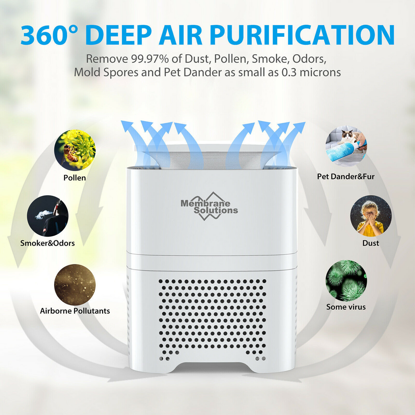 Home Freshener Carbon Filter  Air Purifier Purifiers HEPA Filter PM2.5 Cleaner