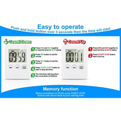 Magnetic Kitchen LCD Display 99 Minute Egg Digital Timer Countdown