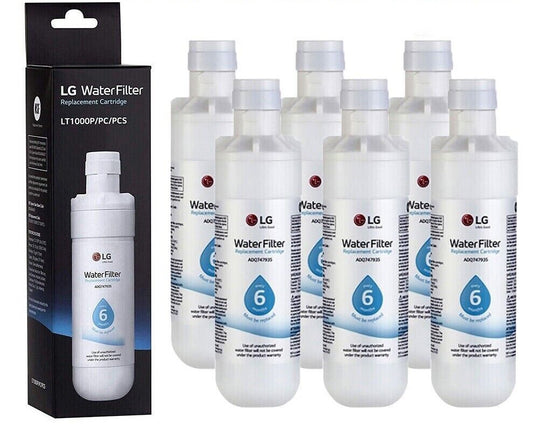 Water Filter Replacement 6PACK LG-LT1000P ADQ747935 Genuine Refrigerator