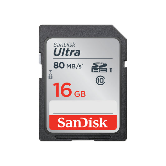 SanDisk Ultra 16GB SDHC UHS-I 80MB/S Class 10 SD Camera Memory TF Card Full HD