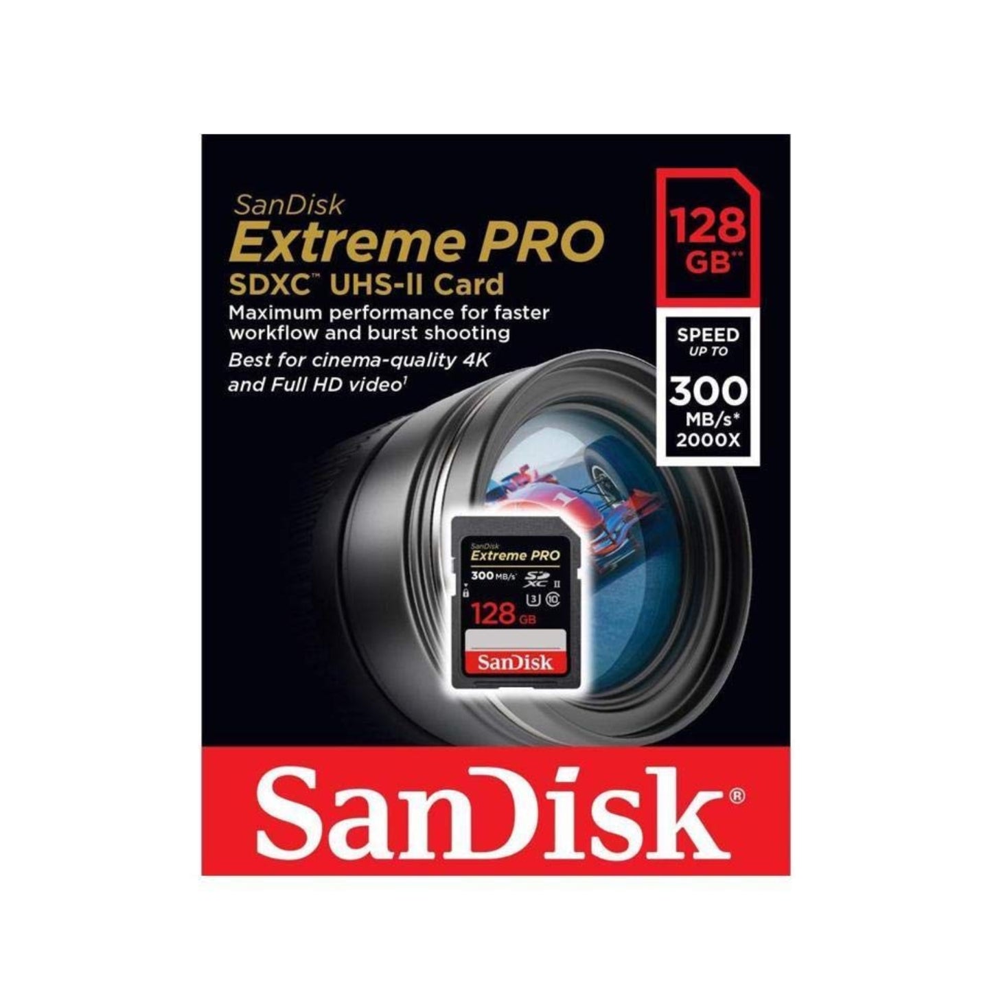 SanDisk Extreme Pro 128GB SDHC U3 300MB/S SD Camera Memory TF Card DSLR 4K Video