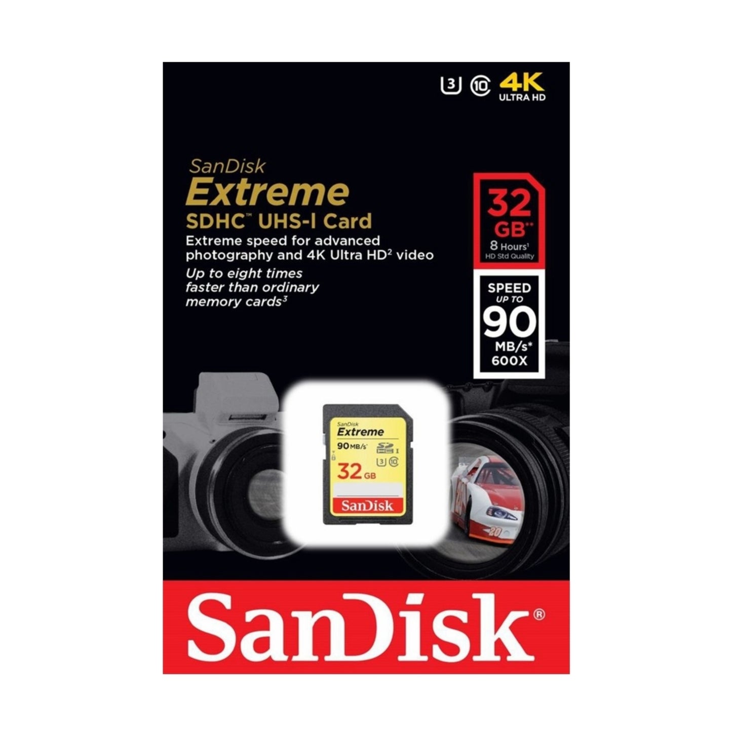 SanDisk Extreme 32GB SDHC 90MB/S Class 10 SD Camera Memory TF Card DSLR 4K UHD