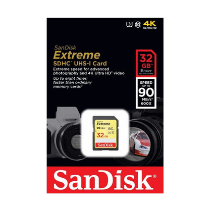 SanDisk Extreme 32GB SDHC 90MB/S Class 10 SD Camera Memory TF Card DSLR 4K UHD