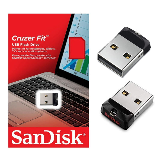 SanDisk Cruzer Fit 16GB 32GB 64GB USB 2.0 Flash Drive Memory Pen Laptop MAC