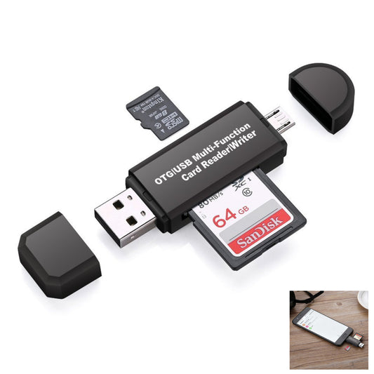 Micro SD Card Reader For Smartphones PC Micro USB OTG To USB 2.0 Adapter SD TF