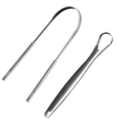 Stainless Steel Tongue Scraper Cleaner Mouth Oral Hygiene Dental Care Kit