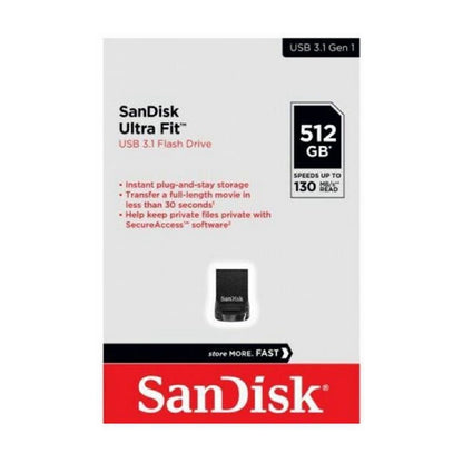 Sandisk Ultra Fit 32GB 64GB 128GB 256GB 512GB USB 3.1 Flash Drive Memory Pen