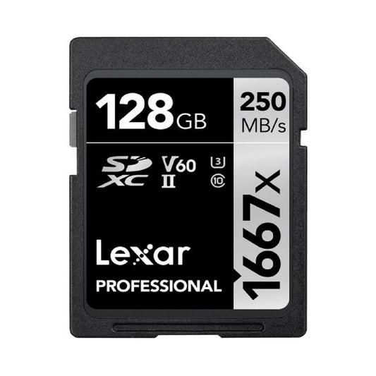 Lexar Professional 128GB SDXC 250MB/s SD Camera Memory TF Card 4K Video DSLR