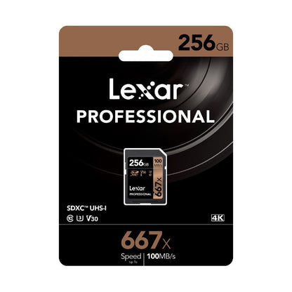 Lexar Professional 64GB 128GB 256GB 100MB/s SD Camera Memory Card 4K Video DSLR