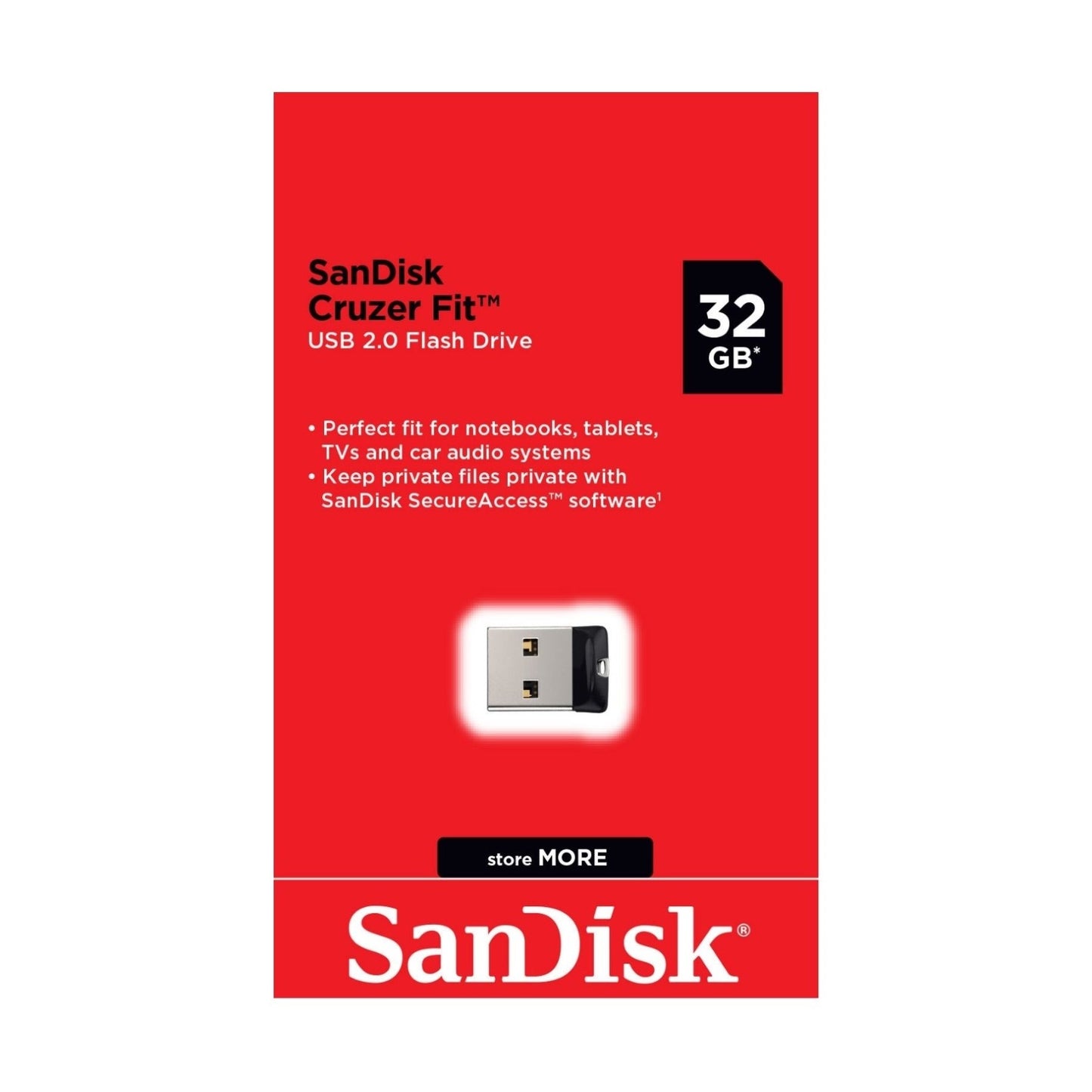 SanDisk Cruzer Fit 32GB USB 2.0 Flash Drive Memory Stick Pen Laptop Desktop MAC