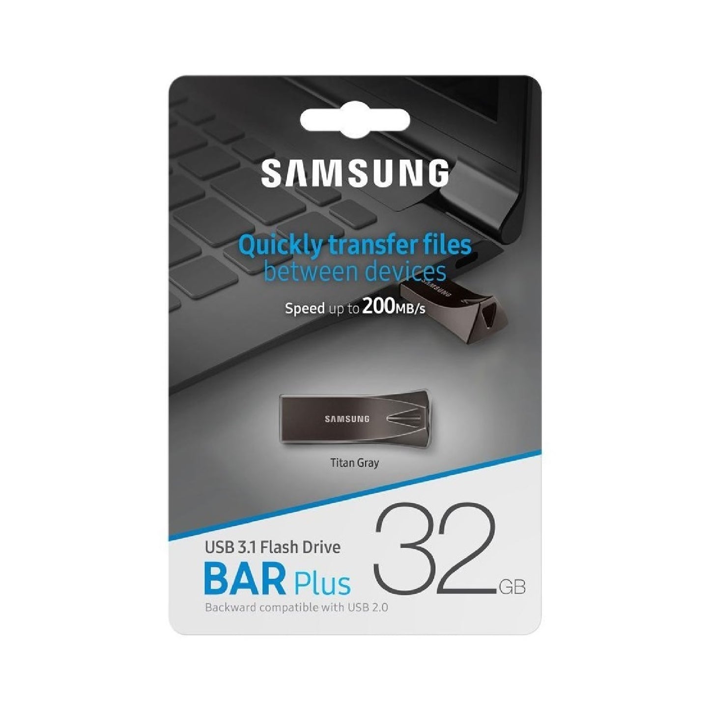 Samsung Bar Plus 32GB USB 3.1 Flash Drive 200MB/S Memory Stick Pen Drive Laptop