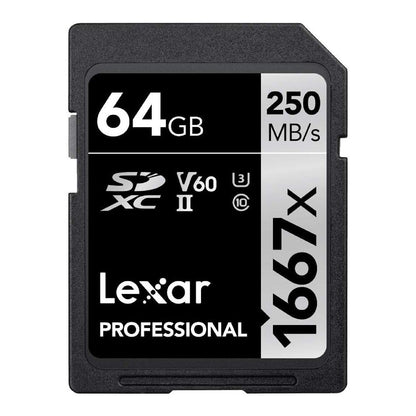 Lexar Professional 64GB 128GB 256GB 250MB/s SD Camera Memory Card 4K Video DSLR