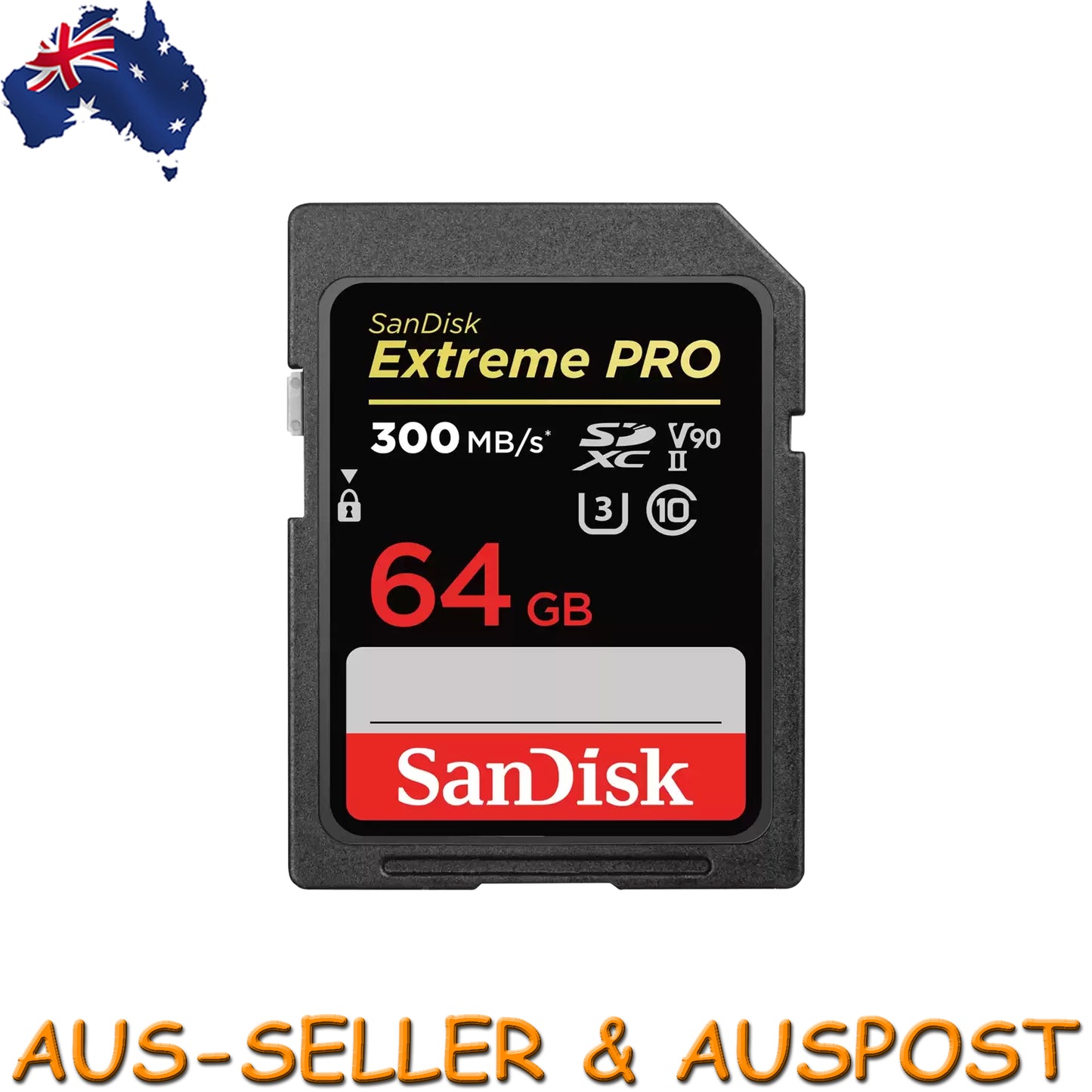 SanDisk Extreme Pro 64GB SDHC U3 300MB/S SD Camera Memory TF Card DSLR 4K Video