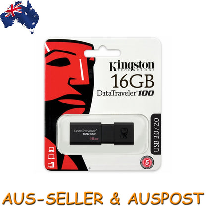Kingston Data Traveler 100 16GB USB 3.0/2.0 Flash Drive Memory Stick Pen PC MAC
