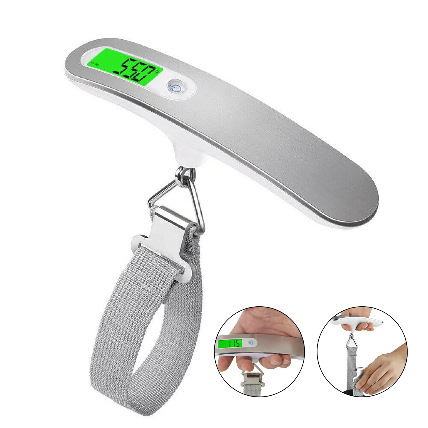 Portable Electronic Digital Luggage Scale Measures 50 KG Weight Travel Weighing