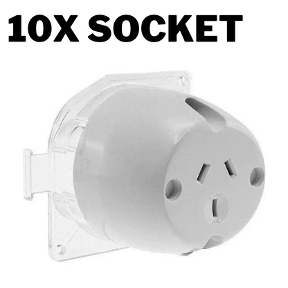 10A Surface Socket Plug Base Electrical Outlet For Downlight Fan Sockets 10x