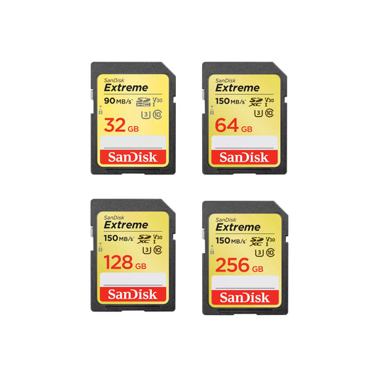 SanDisk Extreme 32GB 64GB 128GB 256GB SDHC SD Camera Memory Card DSLR 4K UHD